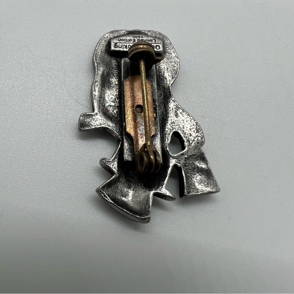 Vintage Pewter Snowman Brooch Signed 2000 Limited Edition Collection - Picture 10 of 12